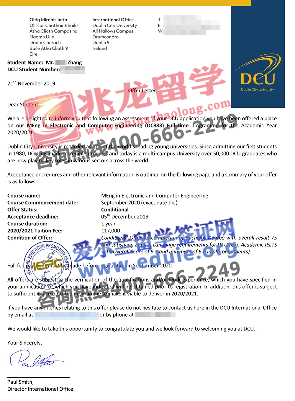 张xiao都柏林城市大学-DCU-电子与计算机工程硕士offer-兆龙留学.jpg